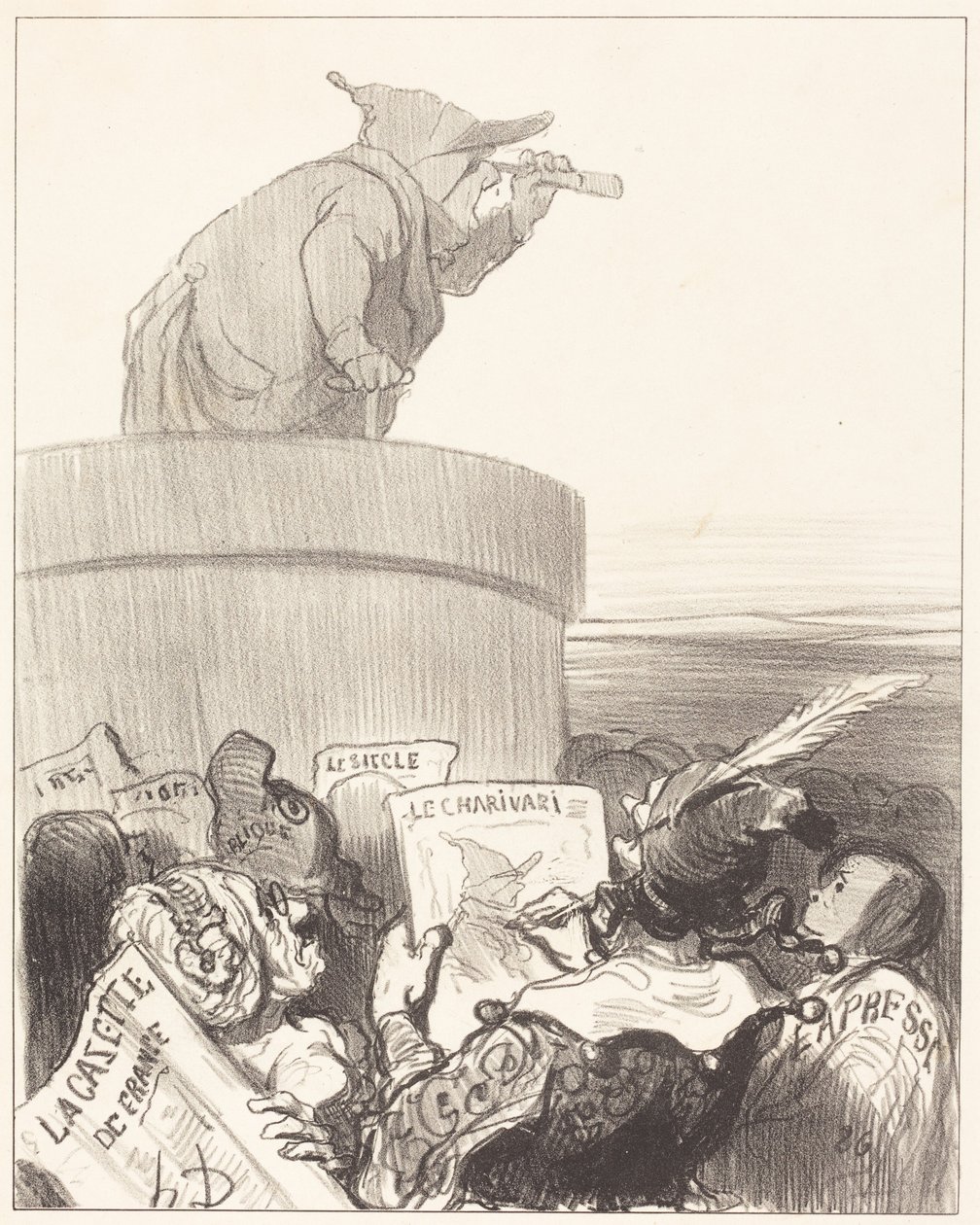 The Constitutionalist Contemplating the Political Horizon by Honoré Daumier