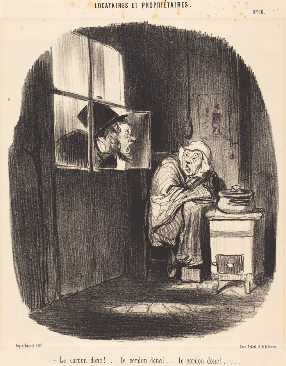 The Cord Then!... by Honoré Daumier