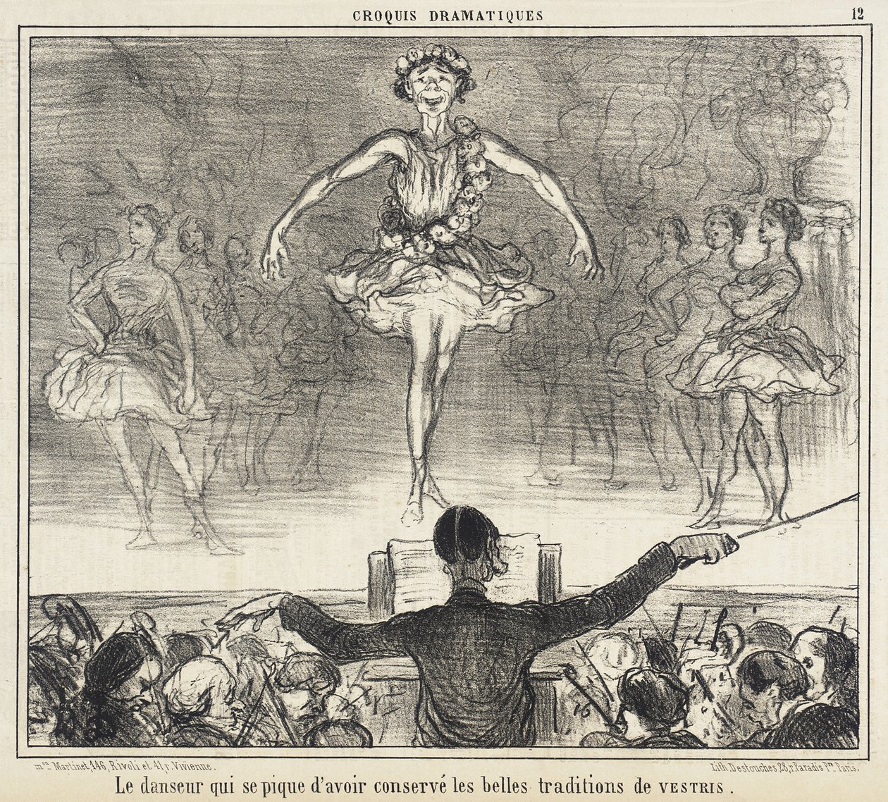 The Dancer Who Boasts of Having Preserved... by Honoré Daumier