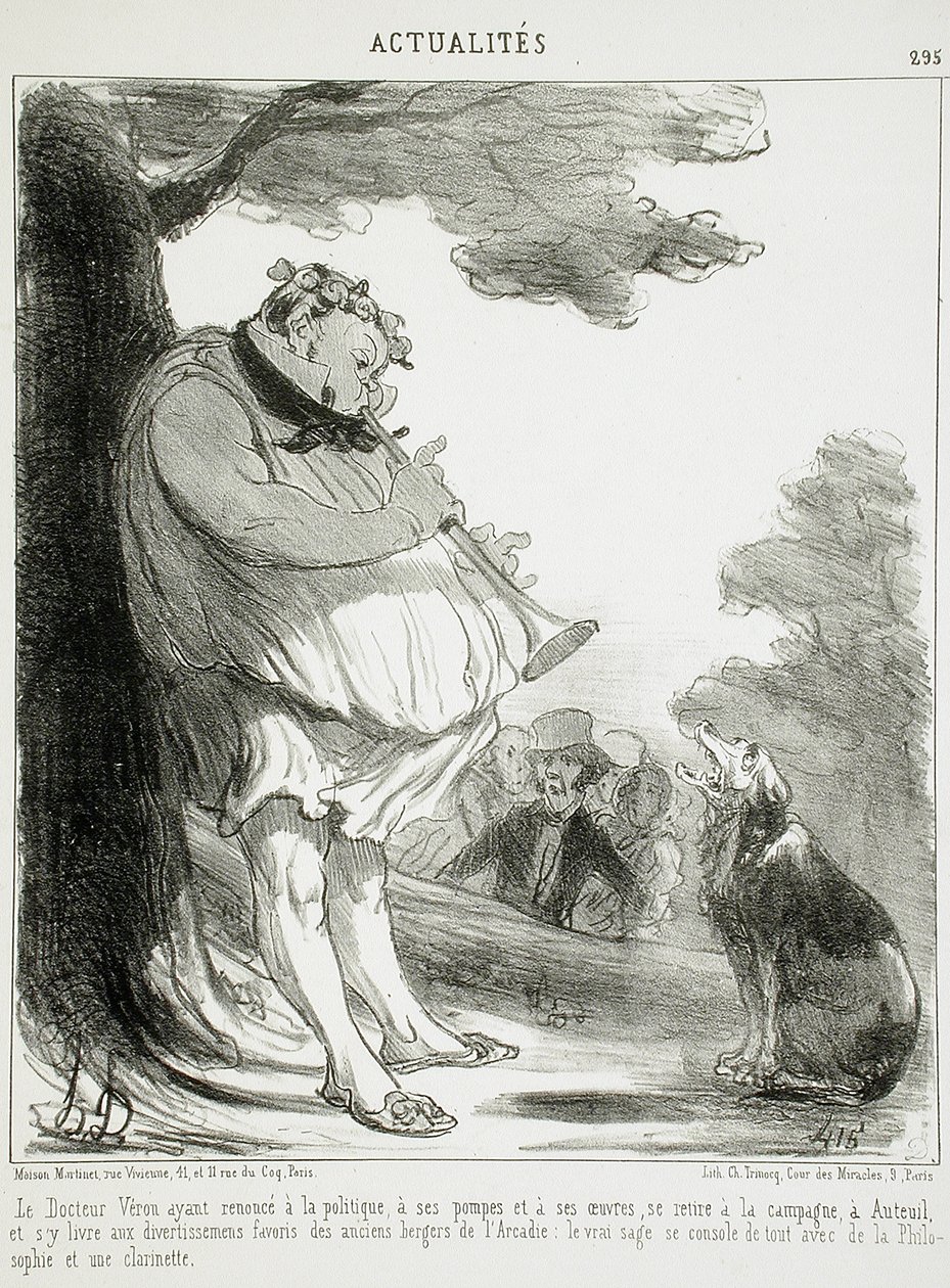 Doctor Véron Having Renounced Politics... by Honoré Daumier