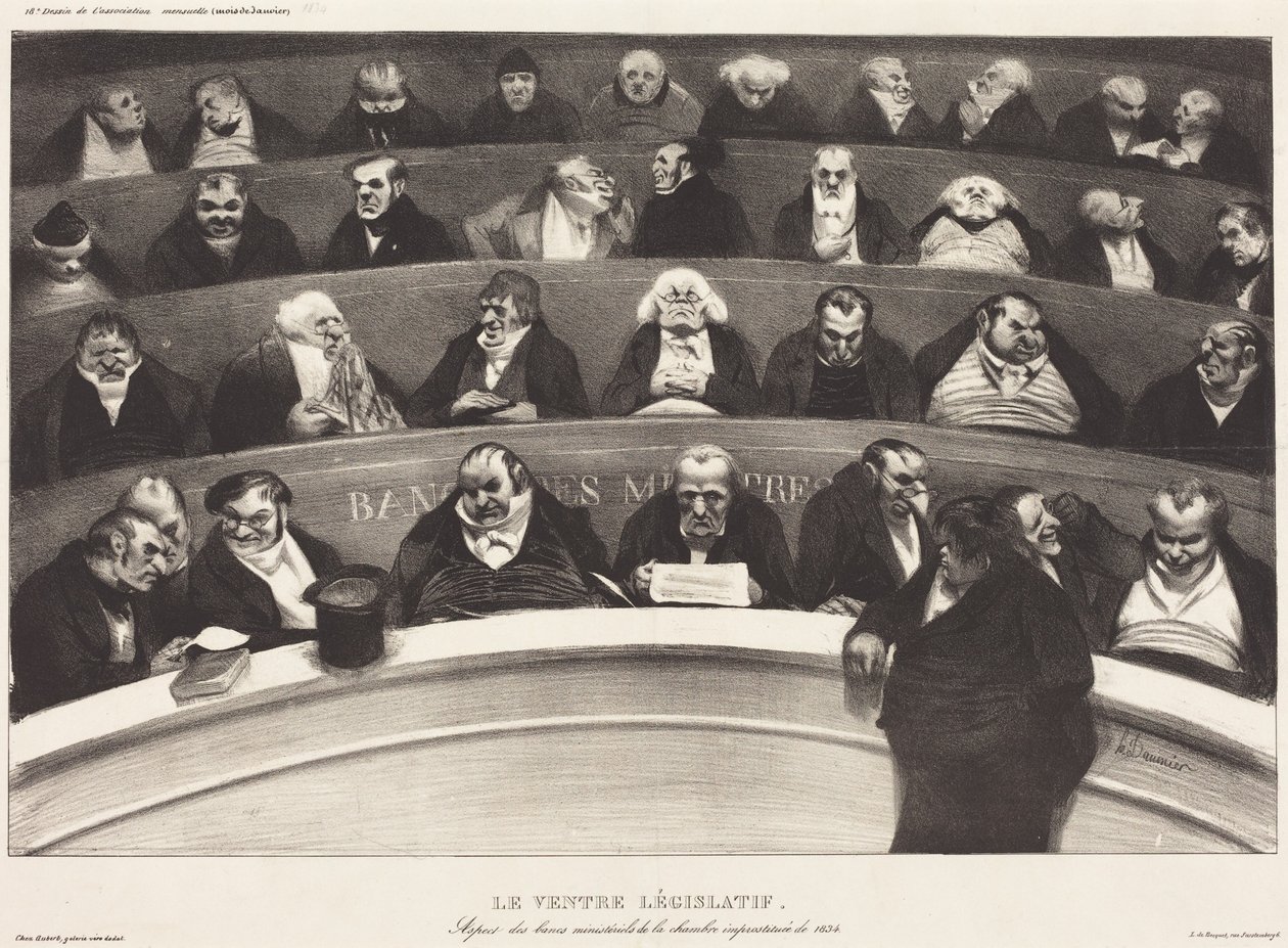 The Legislative Belly by Honoré Daumier