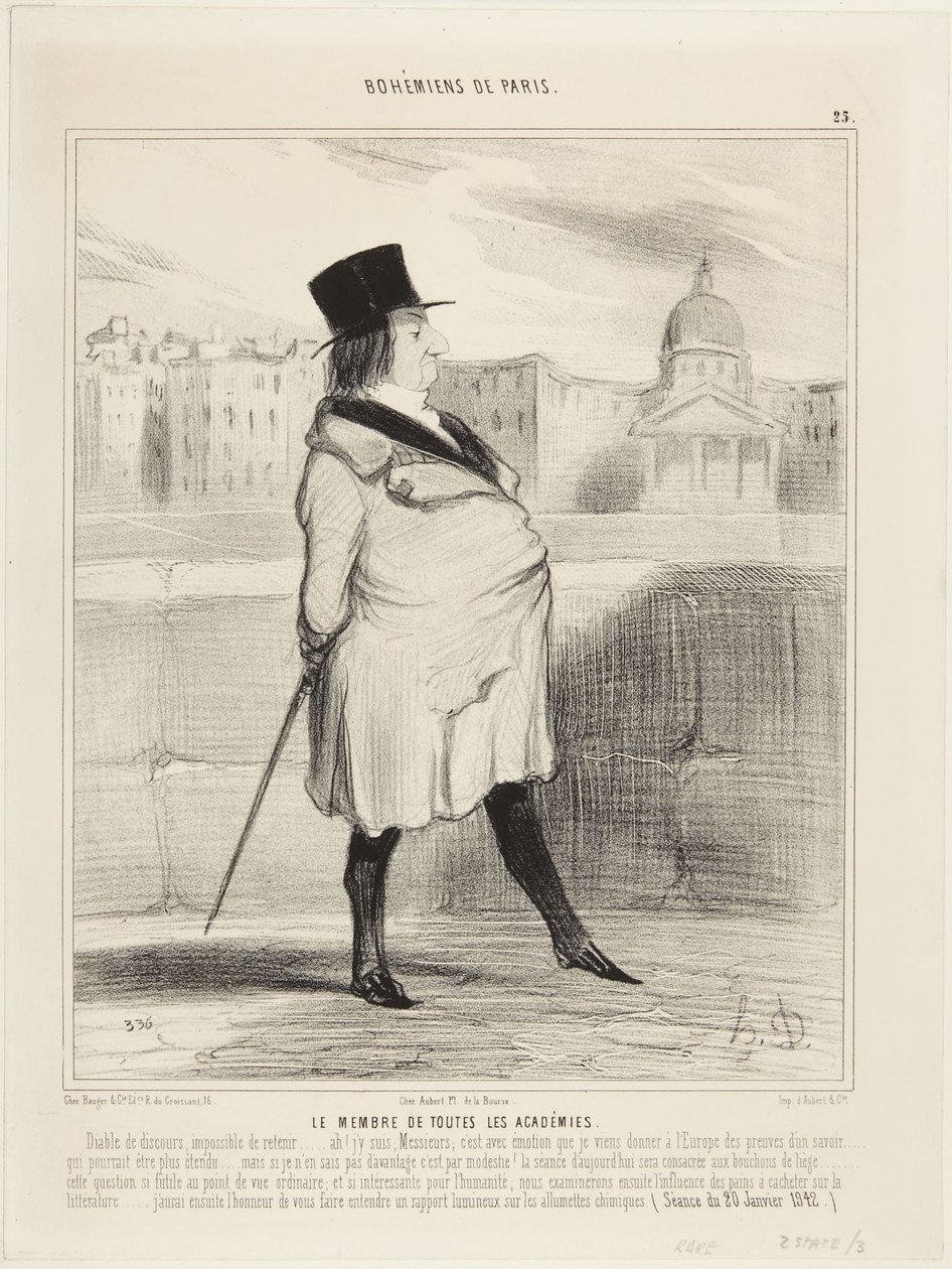 The Member of All Academies by Honoré Daumier