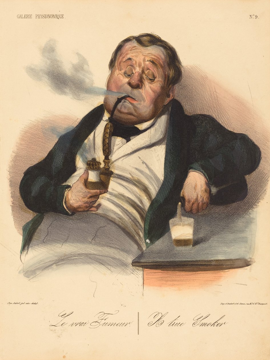 The True Smoker by Honoré Daumier