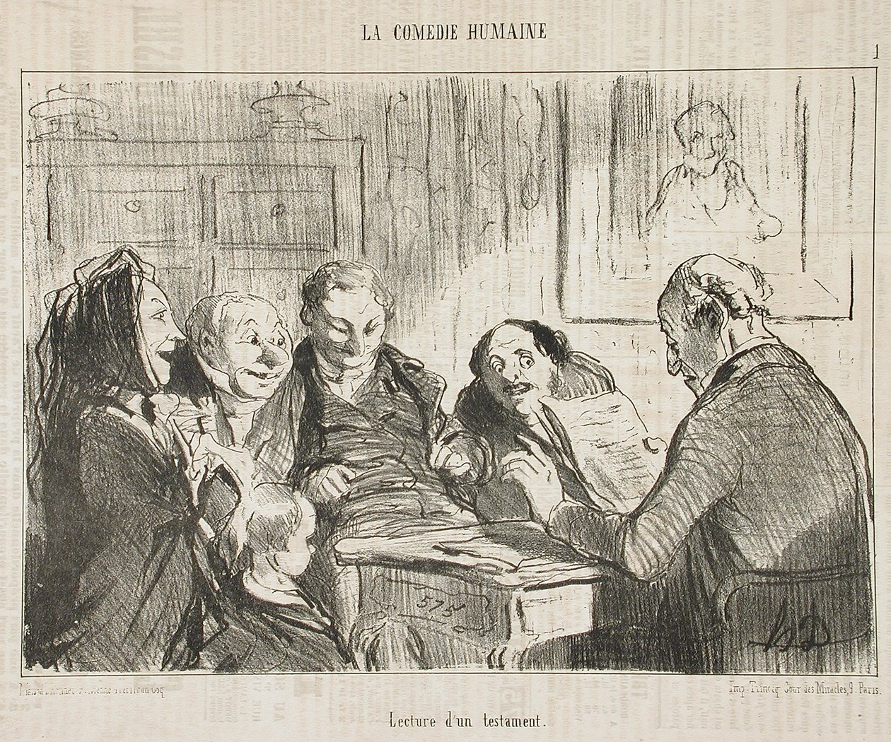 Reading of a Will by Honoré Daumier