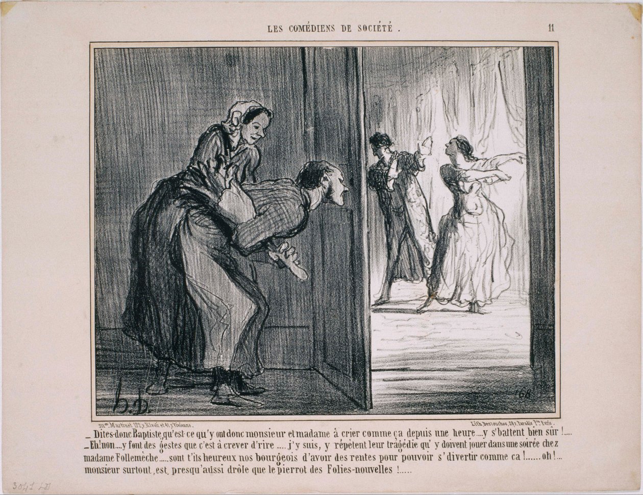 The Amateur Comedians: So Baptiste, What Do They Have... by Honoré Daumier