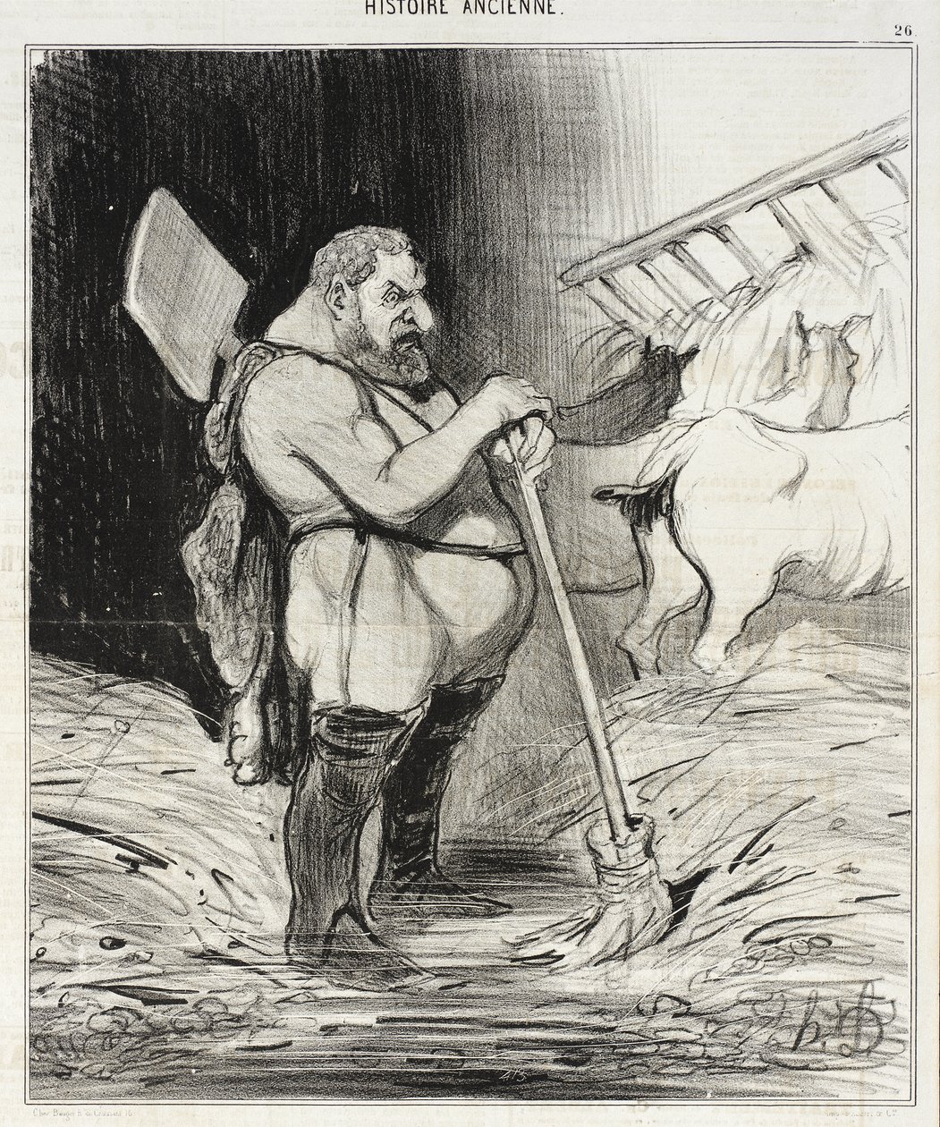 The Stables of Augias by Honoré Daumier