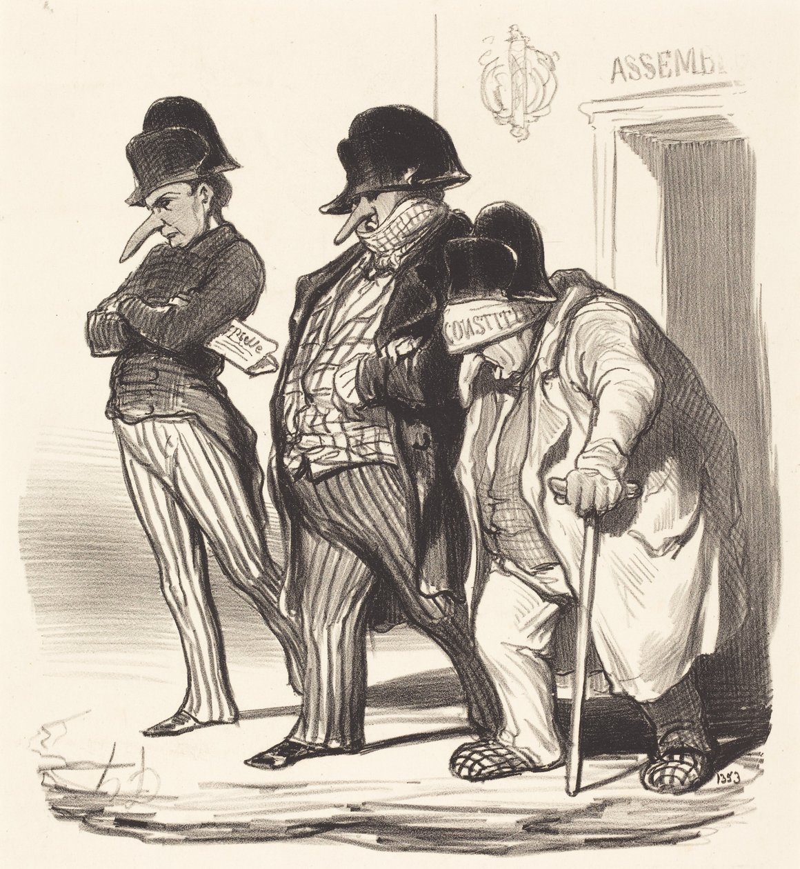The Napoleonic Newspapers Leaving the National Assembly... by Honoré Daumier
