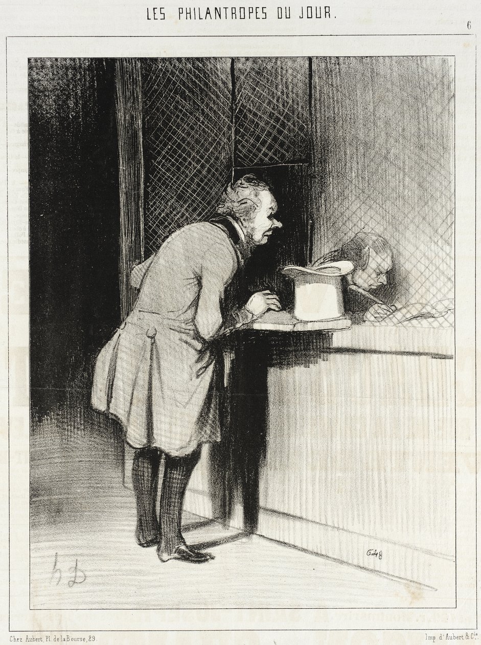 The Philanthropists of the Day (series of prints) by Honoré Daumier