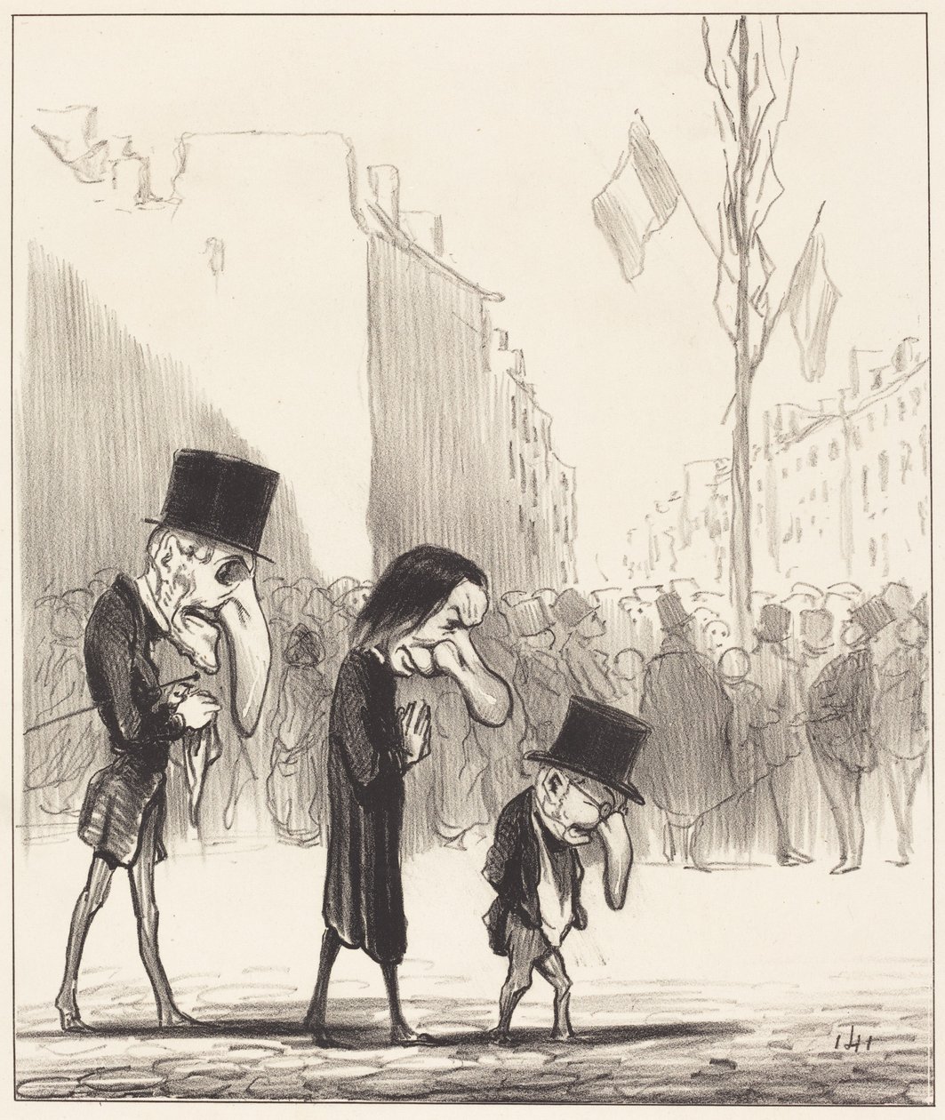 The Three Little Saints by Honoré Daumier