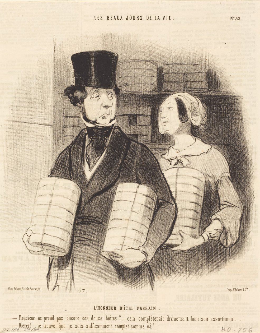 The Honor of Being a Godfather by Honoré Daumier