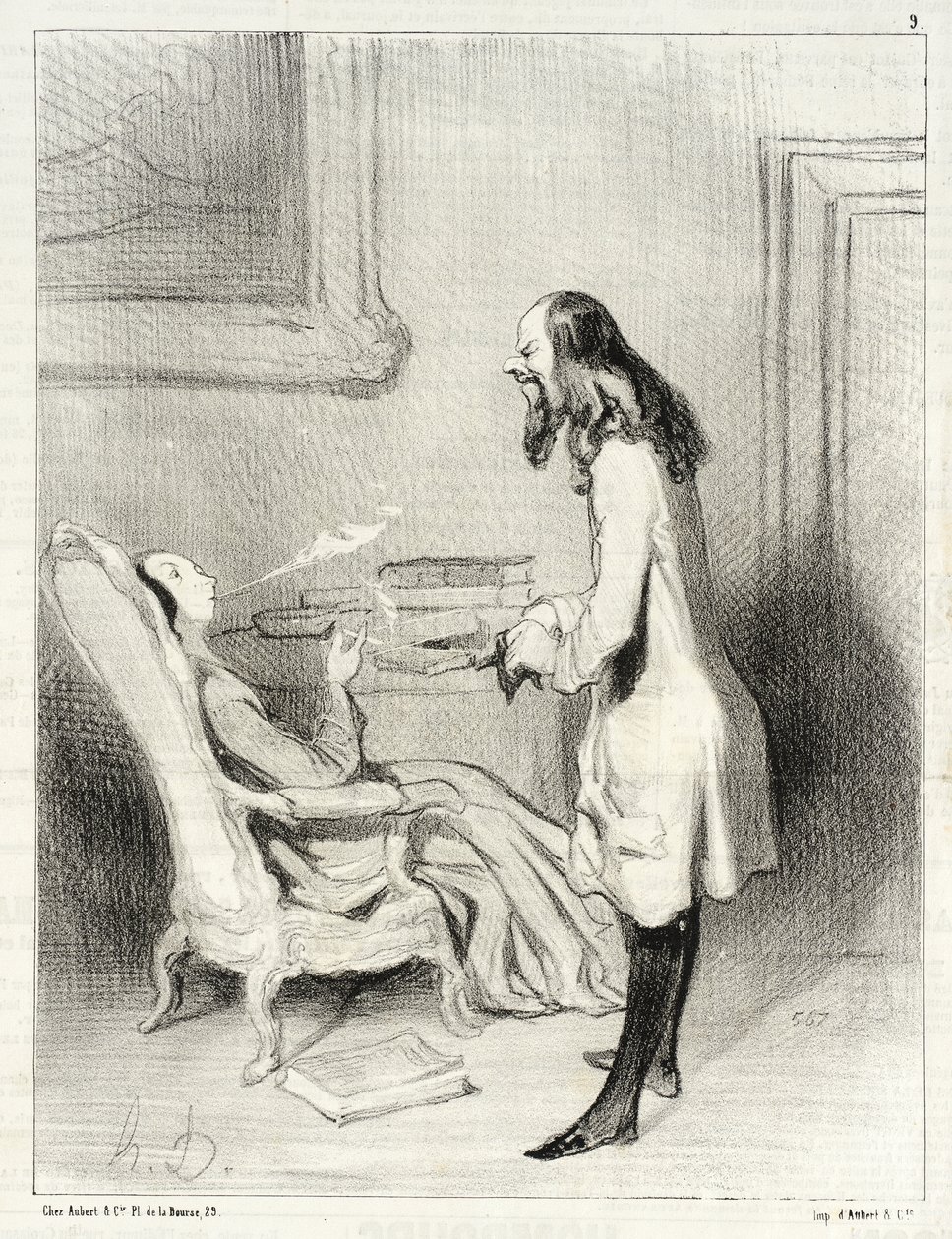 Madame, how do you find this cigarette? by Honoré Daumier