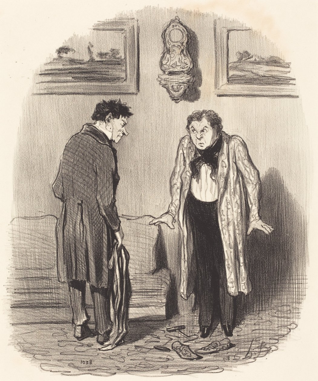 But when I tell you that I cannot move my feet... by Honoré Daumier