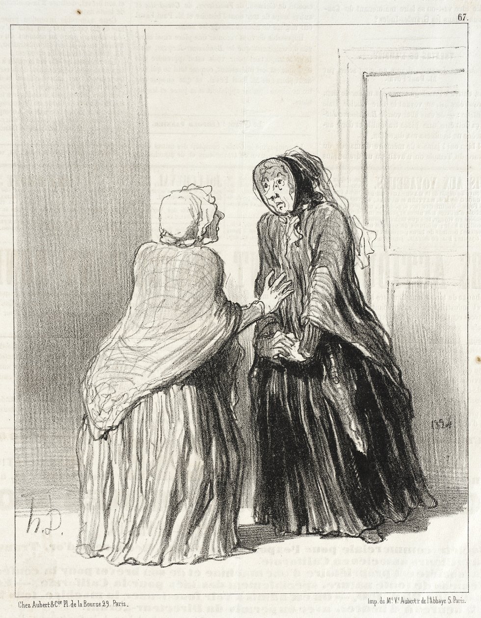My Poor Azor Who Died!... by Honoré Daumier