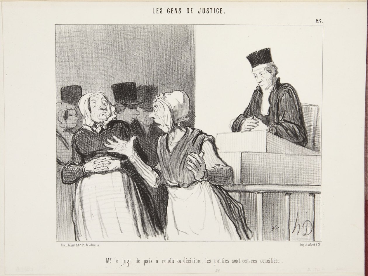 Mr. the Justice of the Peace has rendered his decision, the parties are deemed reconciled by Honoré Daumier