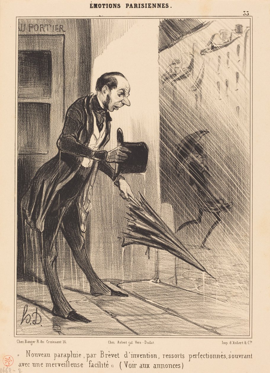 New Umbrella, by Brevet by Honoré Daumier