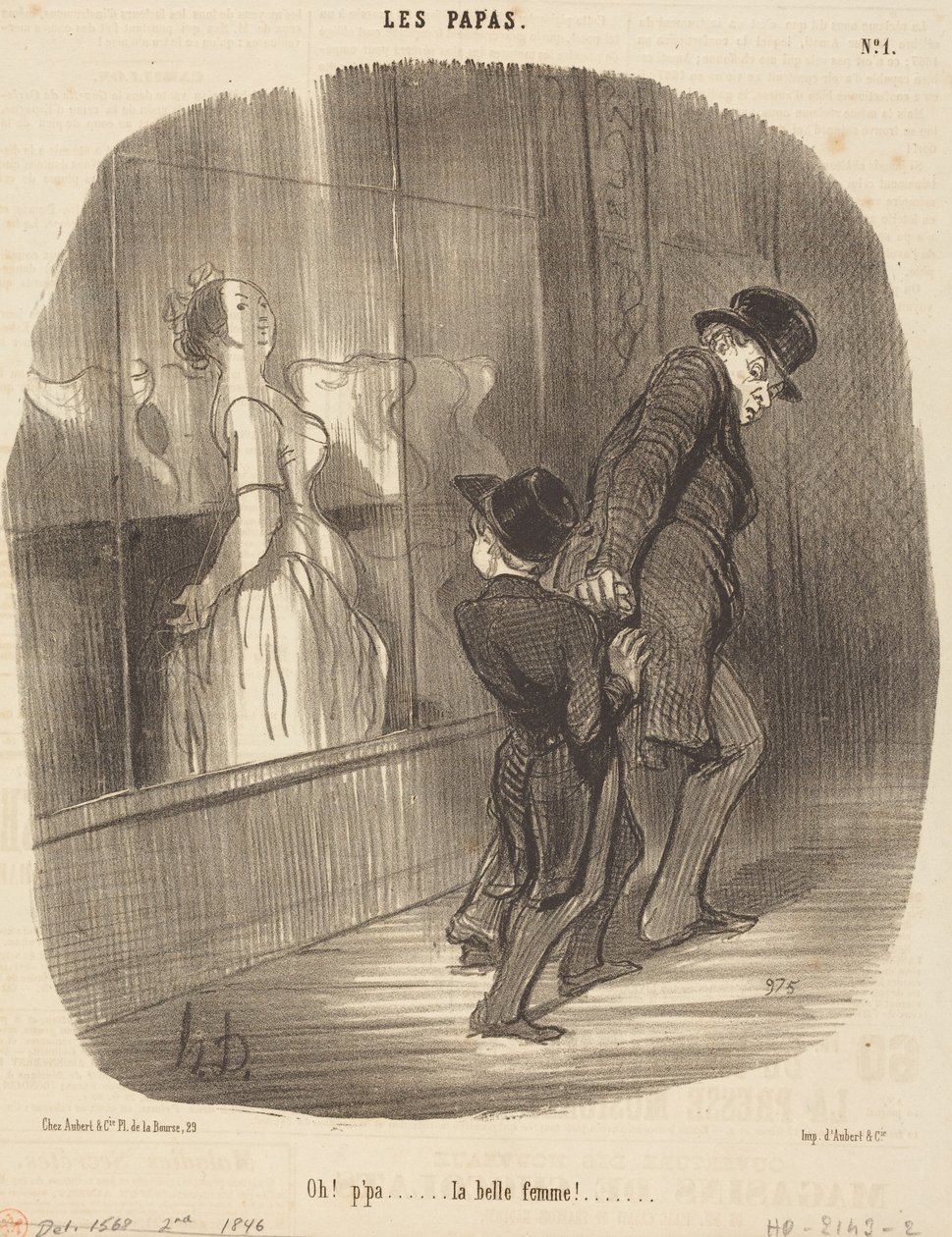 Oh! Papa... what a beautiful woman! by Honoré Daumier