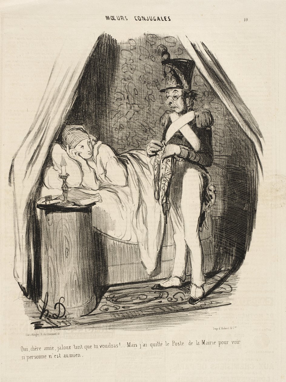 Yes, dear friend, jealous as much as you want!... by Honoré Daumier