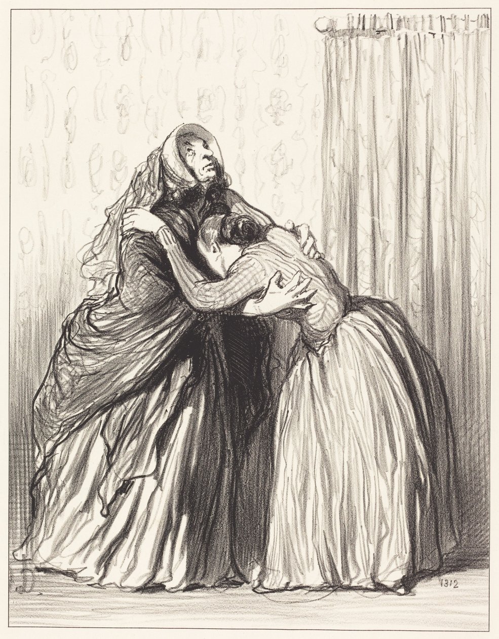 Yes, my dear, my husband has swallowed my dignity... by Honoré Daumier