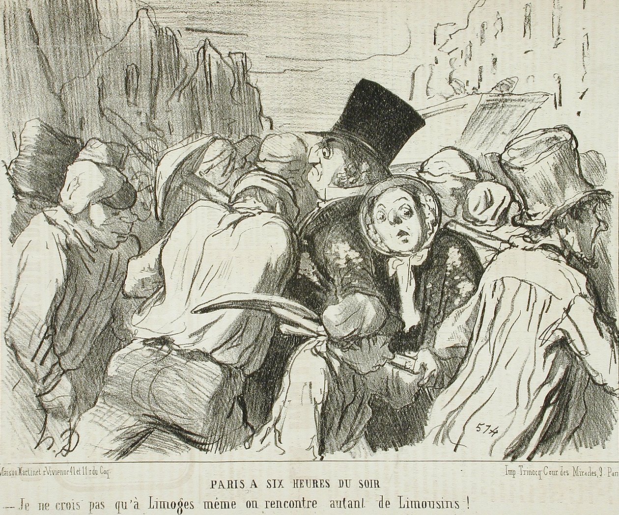 Paris at Six in the Evening by Honoré Daumier