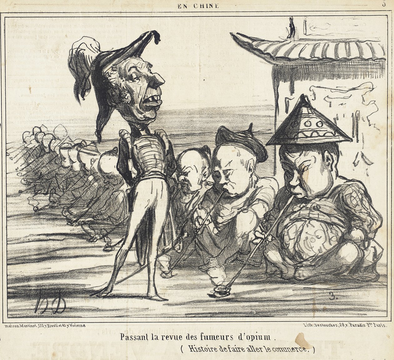 Reviewing the Opium Smokers by Honoré Daumier