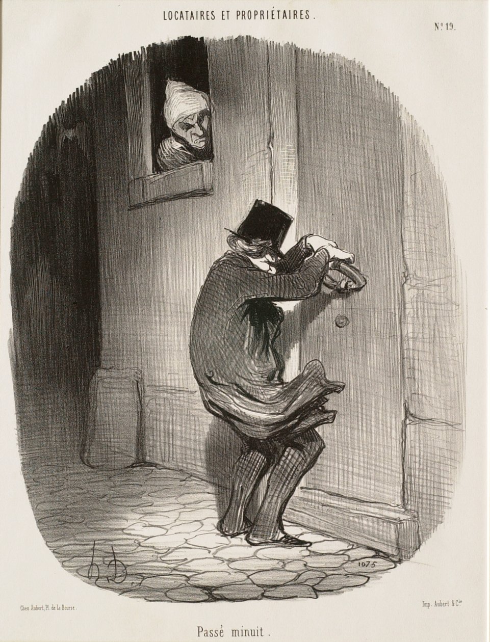 Past Midnight by Honoré Daumier