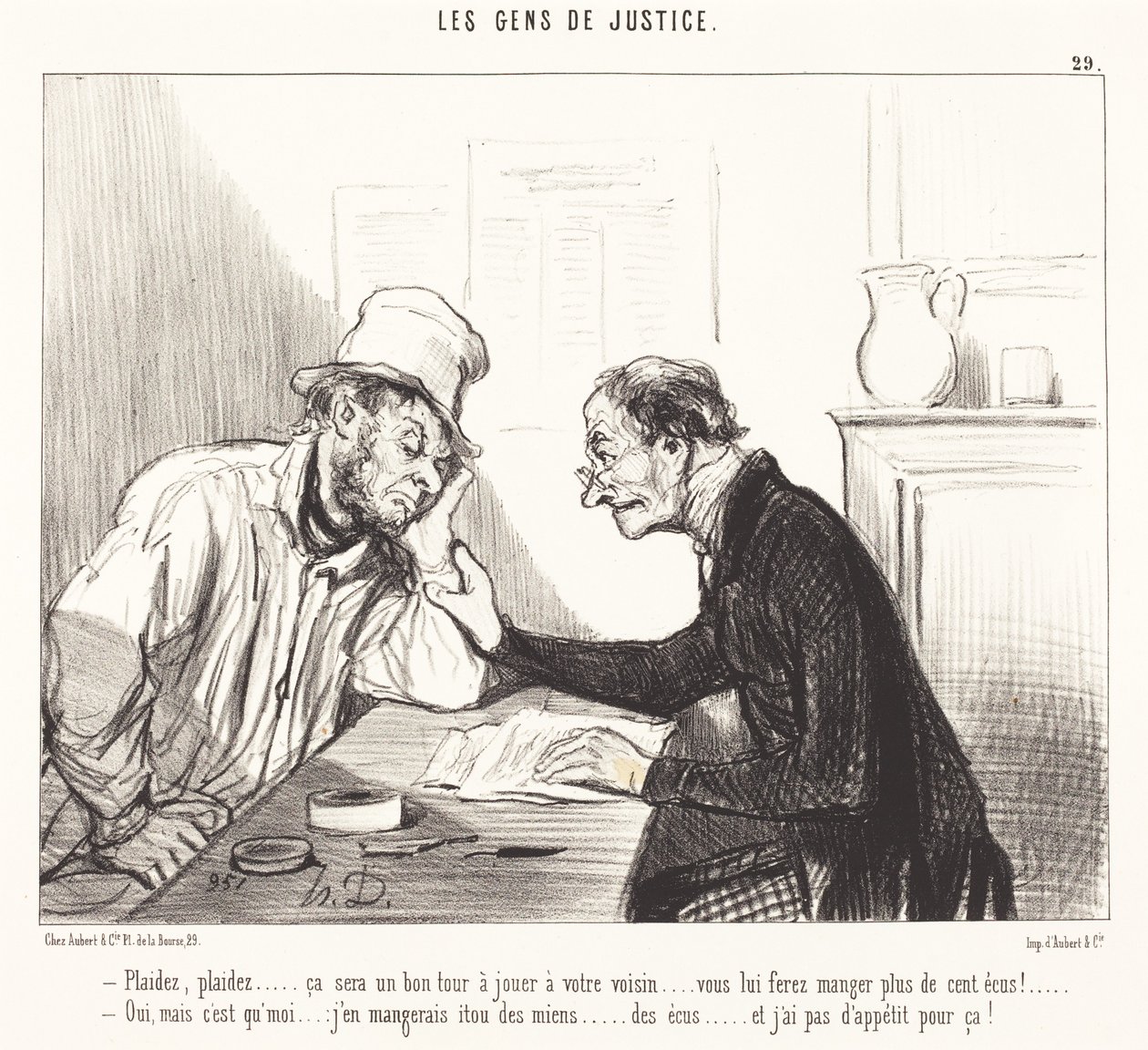 Plead... it will be a good trick to play... by Honoré Daumier