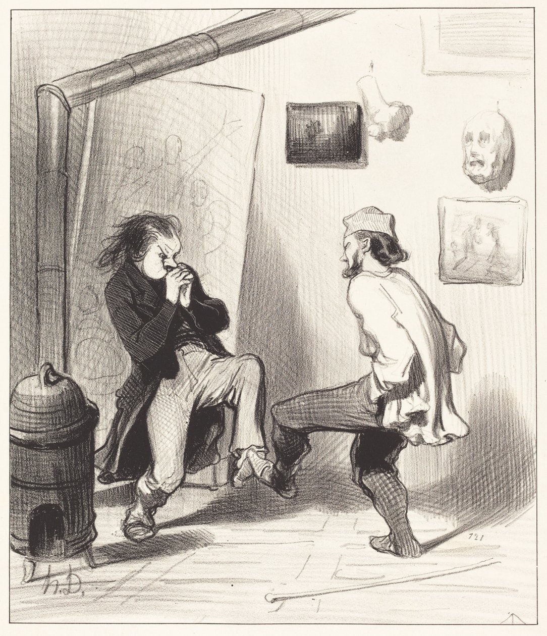 When You Burned Your Last Easel! by Honoré Daumier