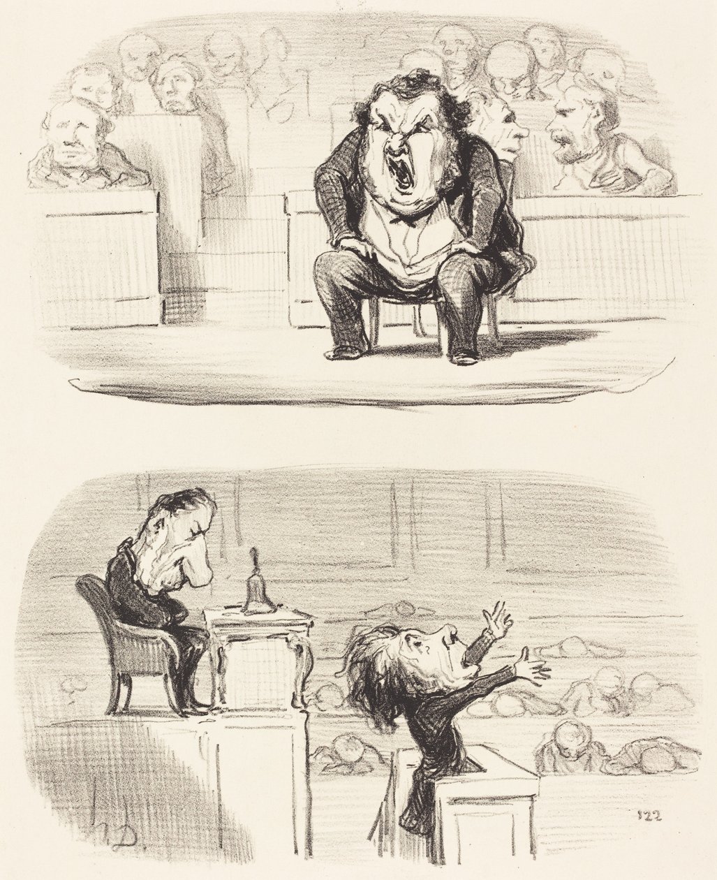 When a Boring Speaker Takes the Podium by Honoré Daumier