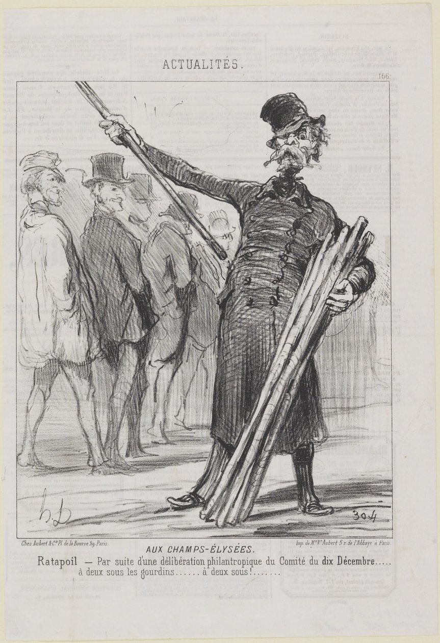 Ratapoil. On the Champs Elysées by Honoré Daumier