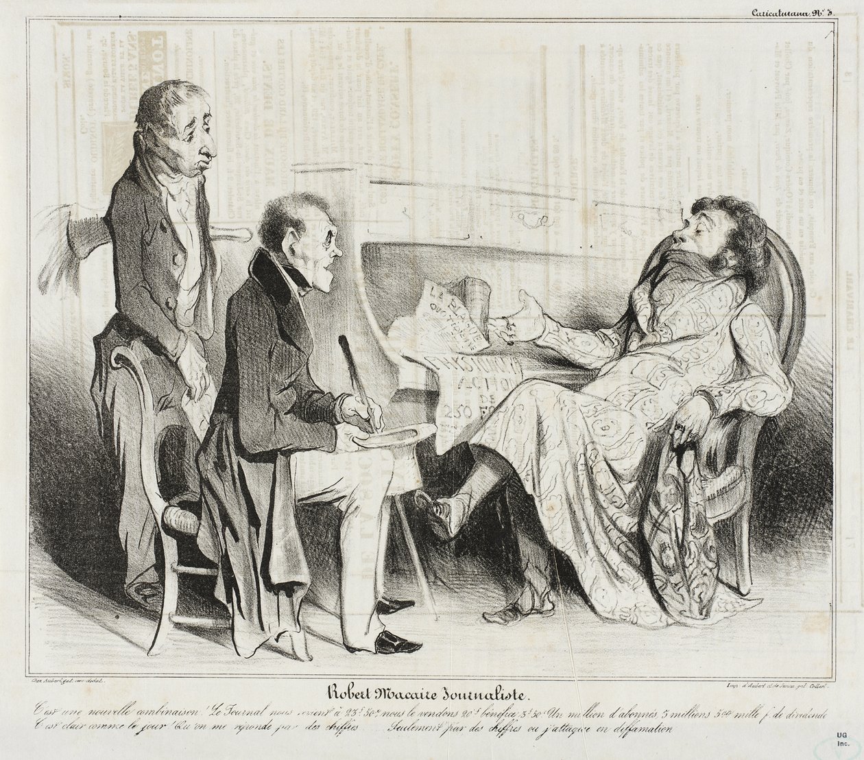 Robert Macaire Journalist by Honoré Daumier