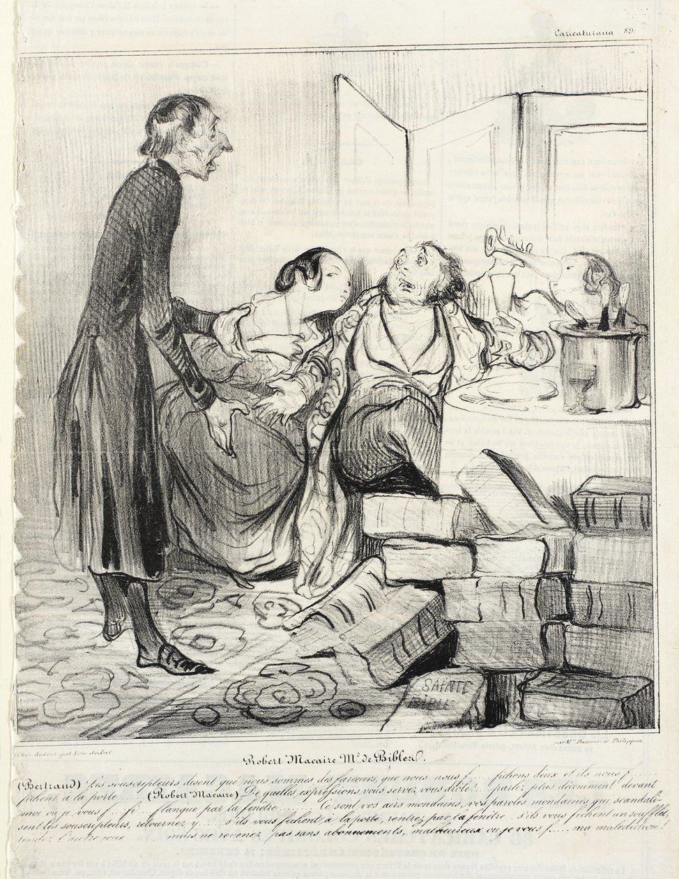 Robert Macaire Seller of Bibles by Honoré Daumier