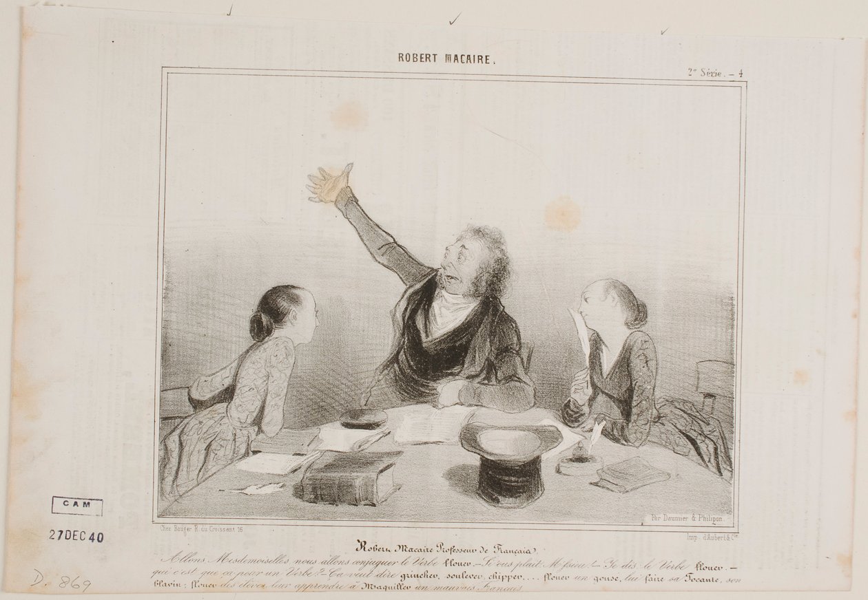 Robert Macaire, Professor of French by Honoré Daumier