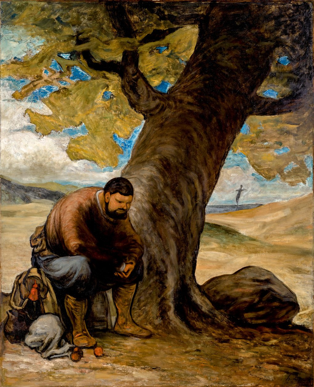 Sancho Panza, Resting under a Tree by Honoré Daumier