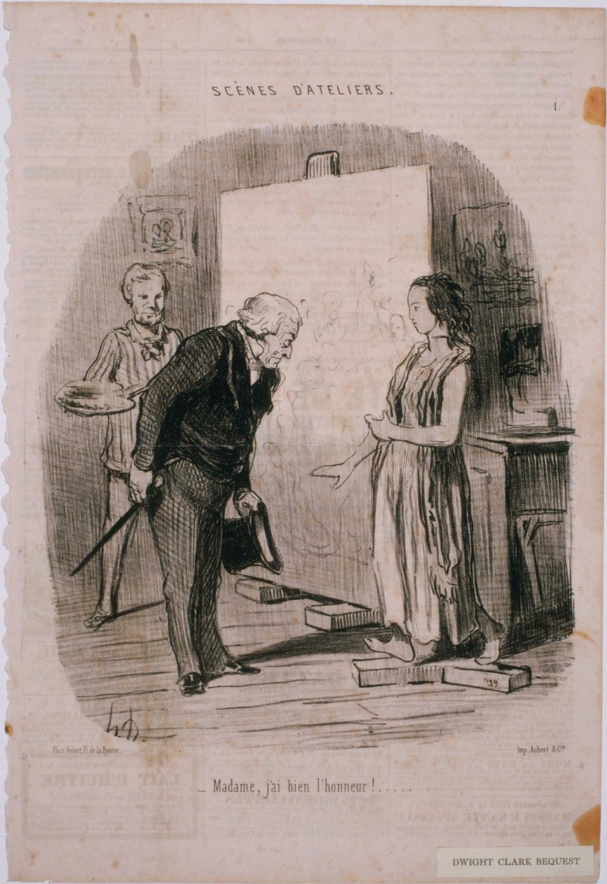 Workshop Scenes: Madame, I Have the Honor!... by Honoré Daumier