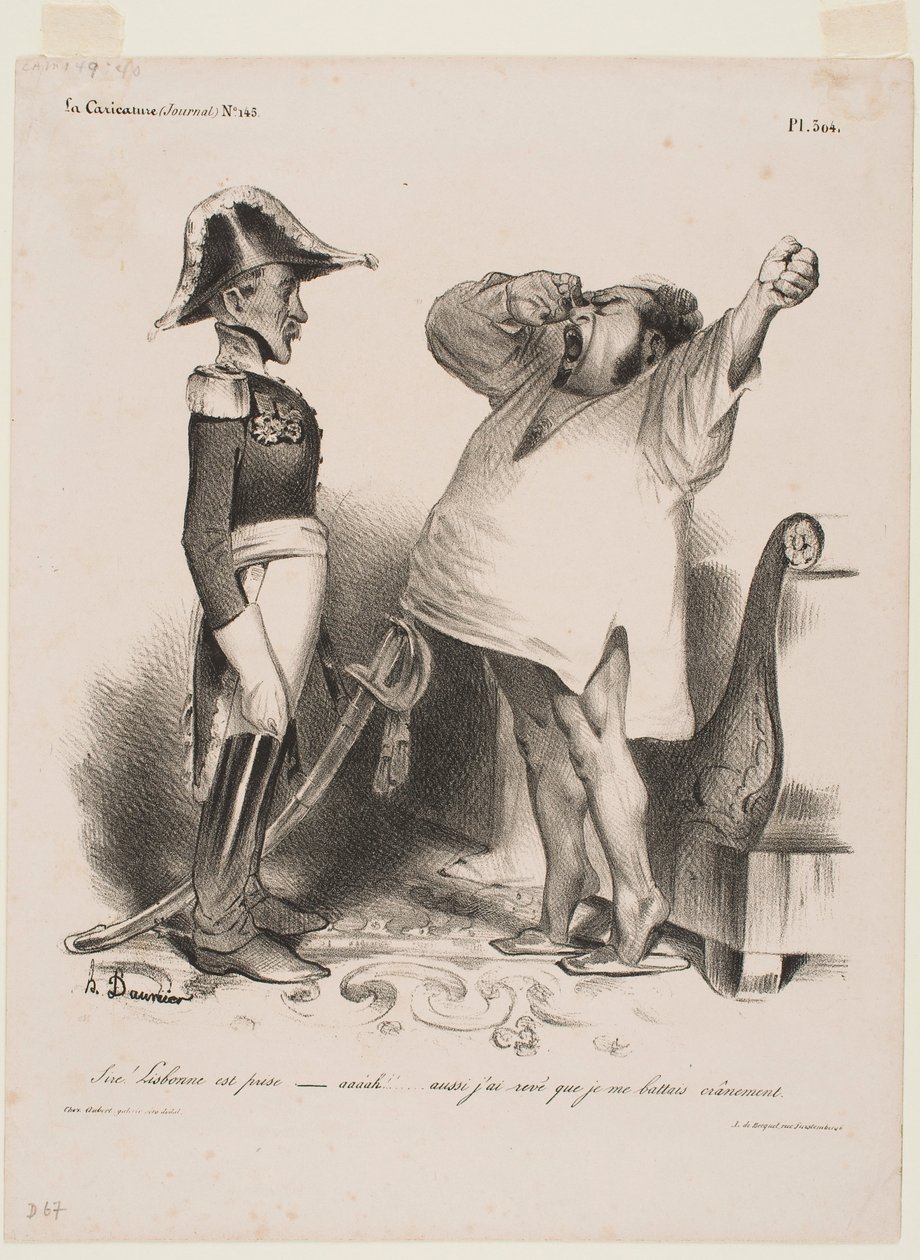 Sire! Lisbon has been captured by Honoré Daumier