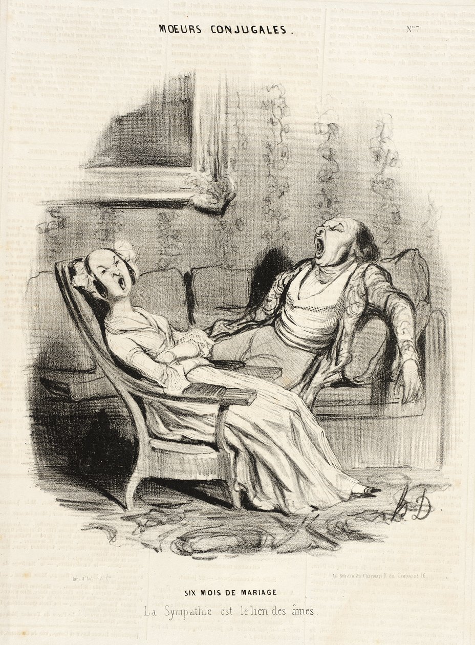 Six Months of Marriage by Honoré Daumier