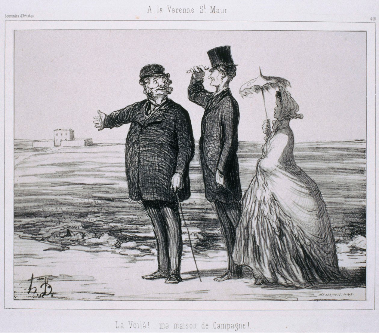 Souvenir of Artists: At La Varenne-Saint-Maur by Honoré Daumier
