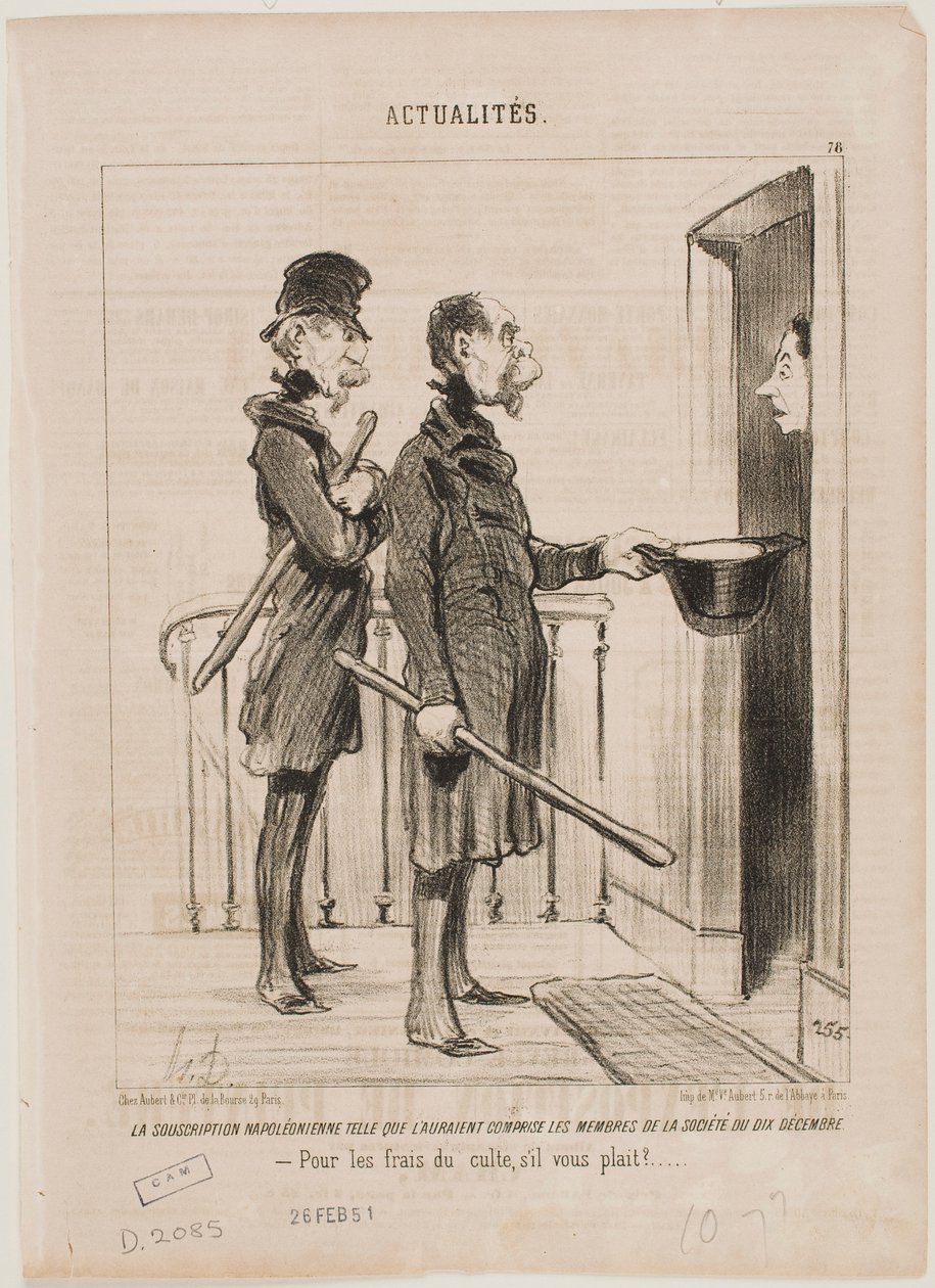 The Napoleonic Subscription by Honoré Daumier