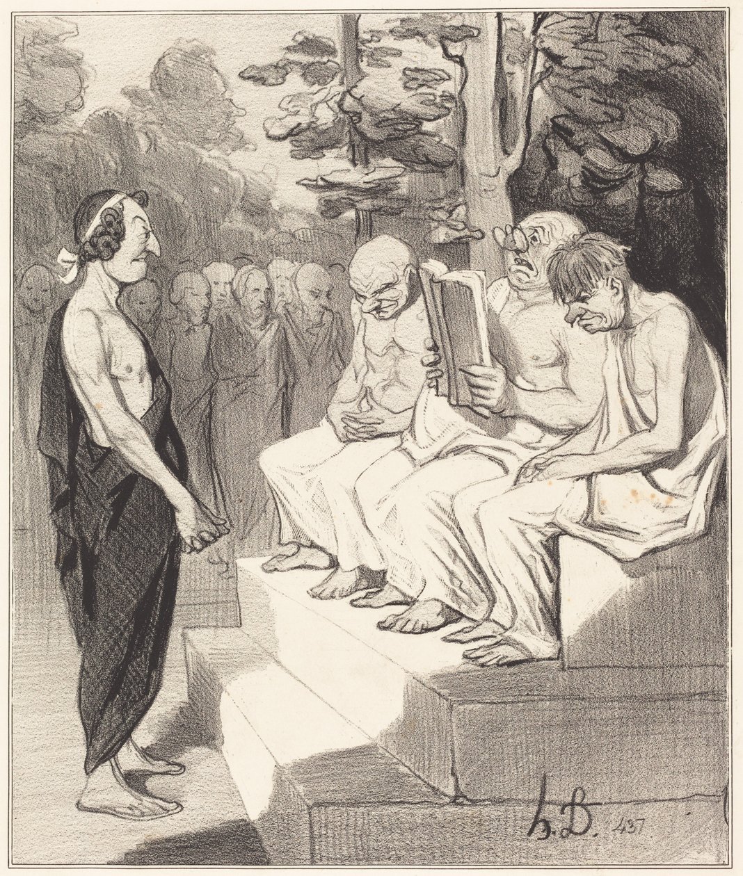 Telemachus Questioned by the Wise Men by Honoré Daumier