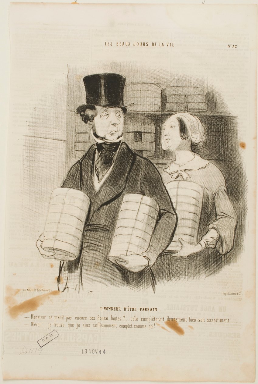 The Honor of Being a Godfather by Honoré Daumier