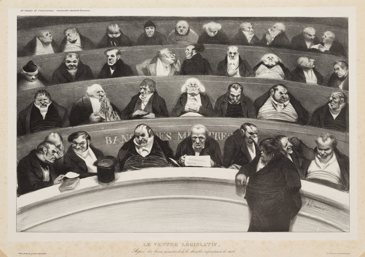 The Legislative Belly (Le ventre législatif) by Honoré Daumier