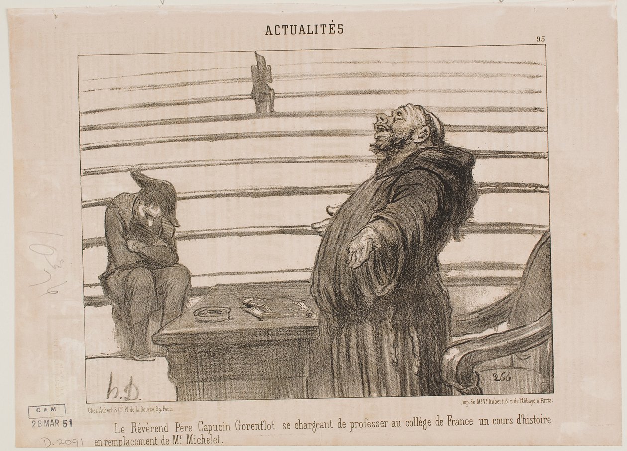 The Reverend Father of the Capuchin Order by Honoré Daumier