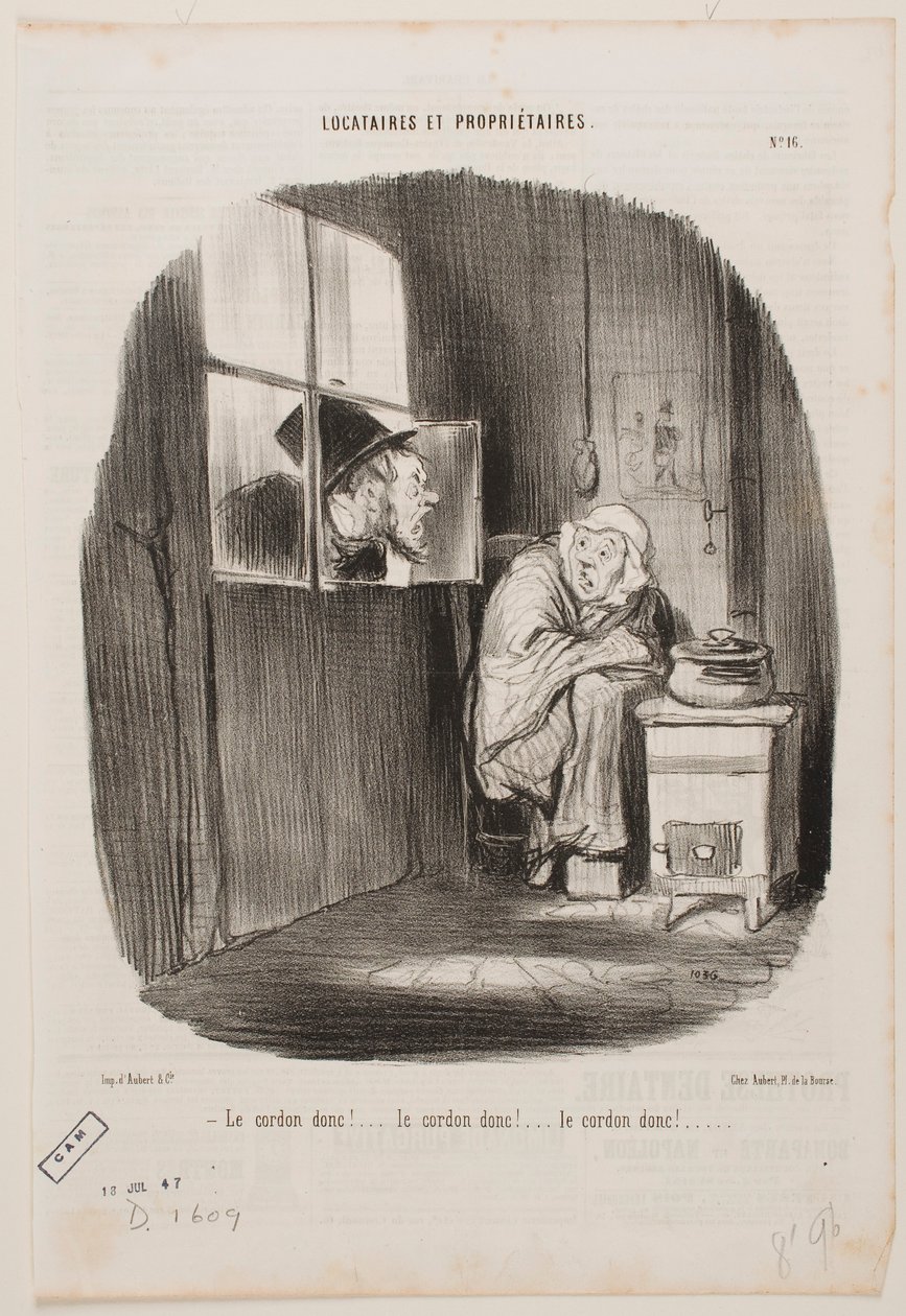 The Cord Then!... by Honoré Daumier
