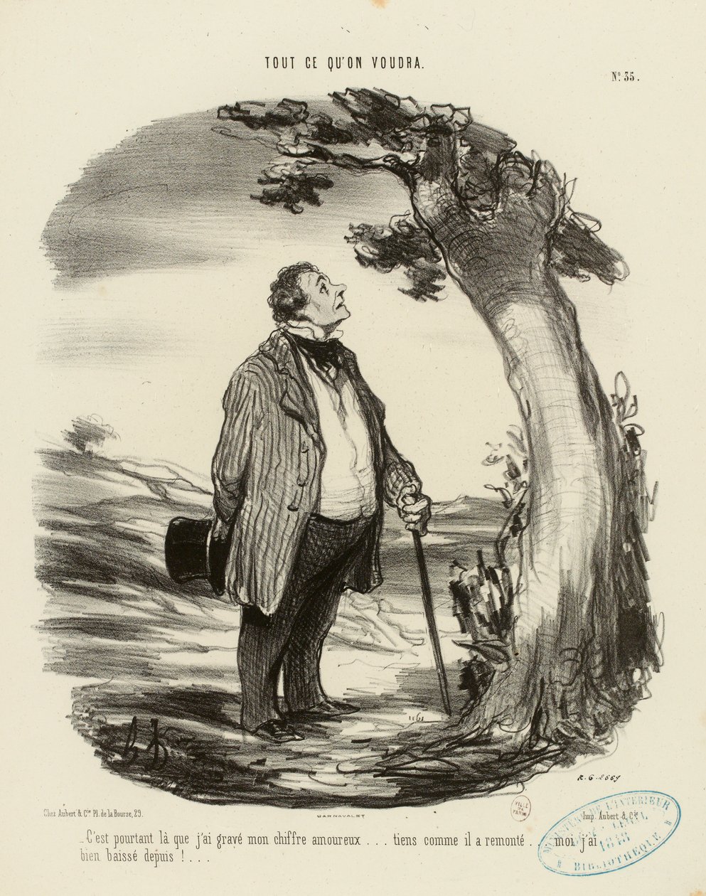 Anything You Like No. 35: Yet that is where I engraved my love symbol... by Honoré Daumier