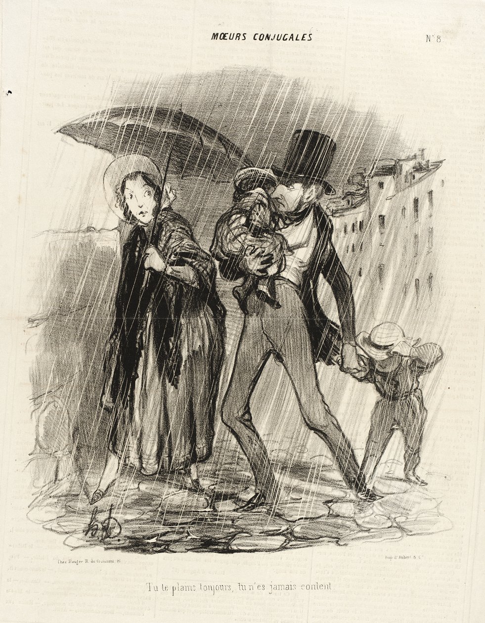 You Always Complain You Are Never Happy by Honoré Daumier