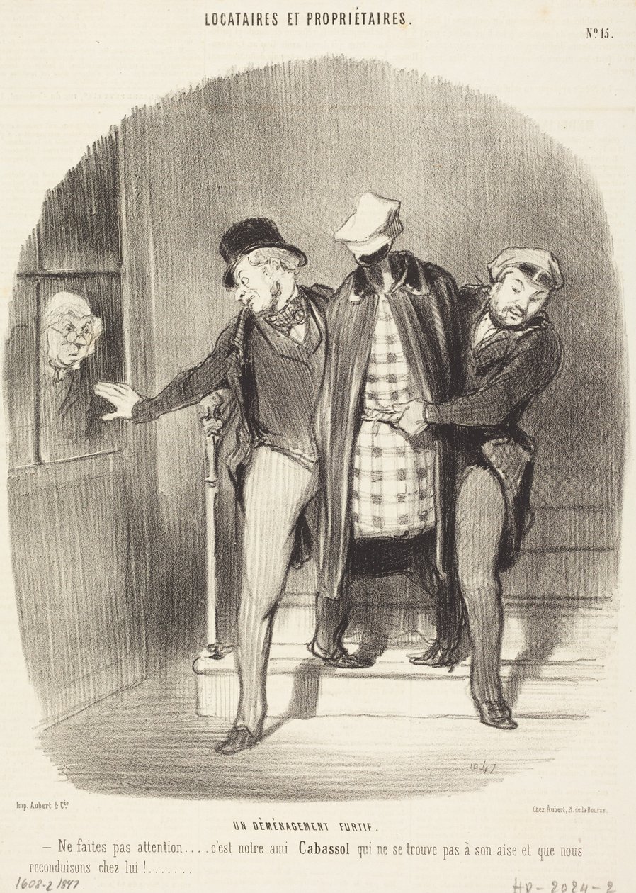 A Furtive Move by Honoré Daumier