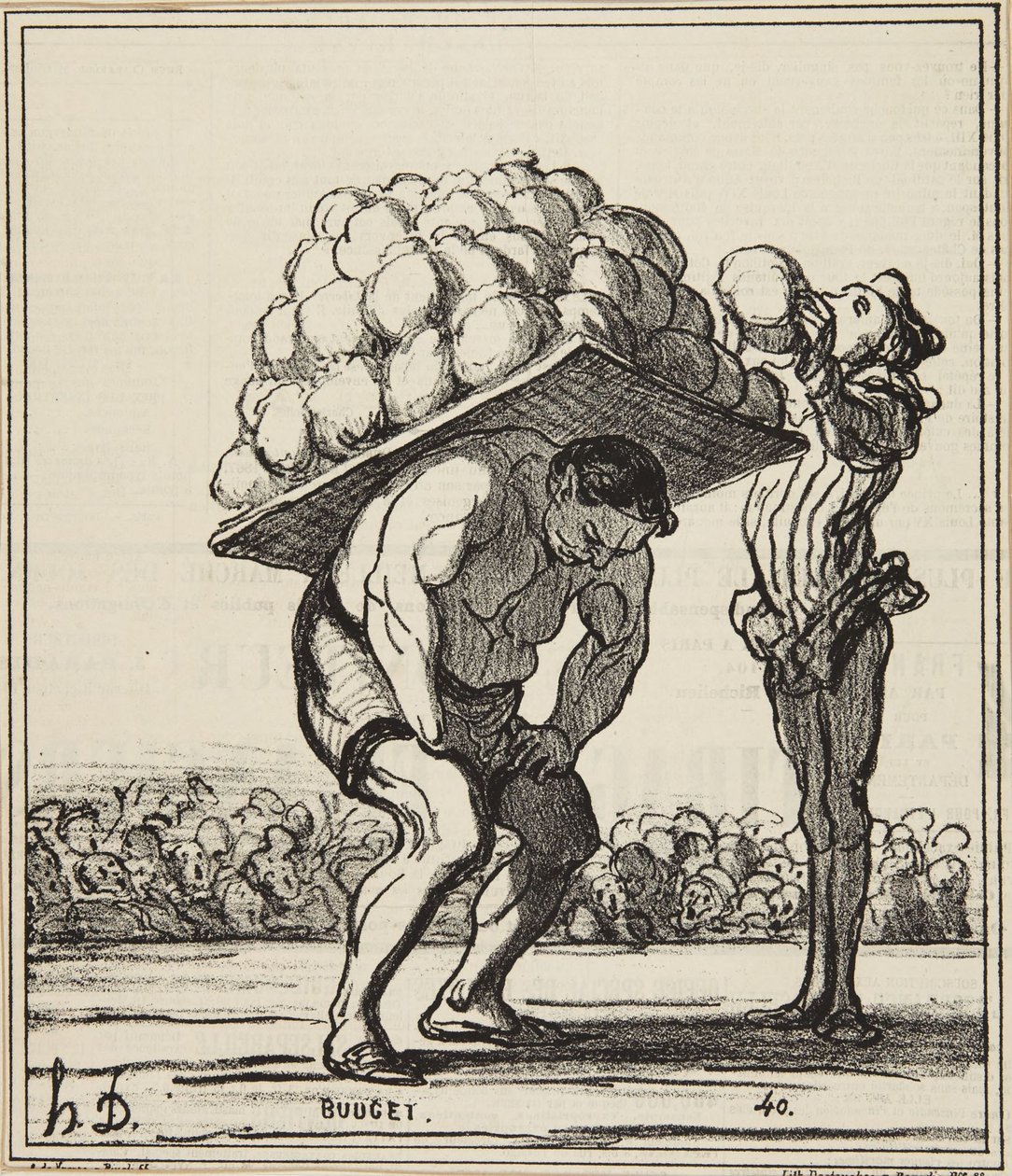 "A Hercules Who Reinforces Those of the St. Cloud Festival" by Honoré Daumier
