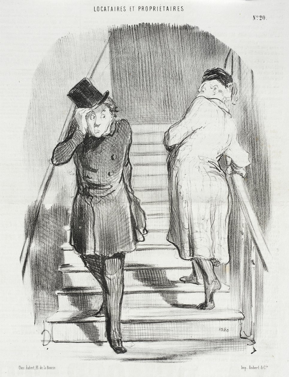 A Tenant Who Owes Three Terms by Honoré Daumier