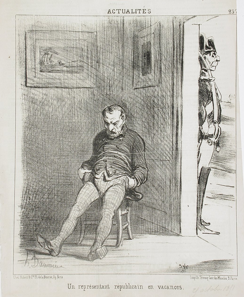 A Republican Representative on Vacation by Honoré Daumier