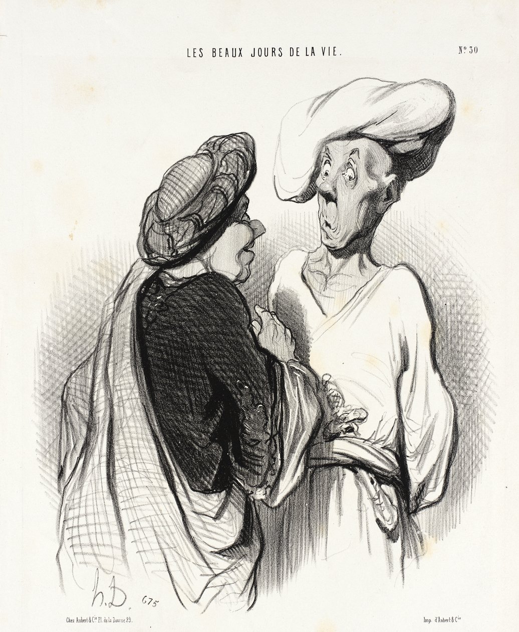 A Custom of India by Honoré Daumier
